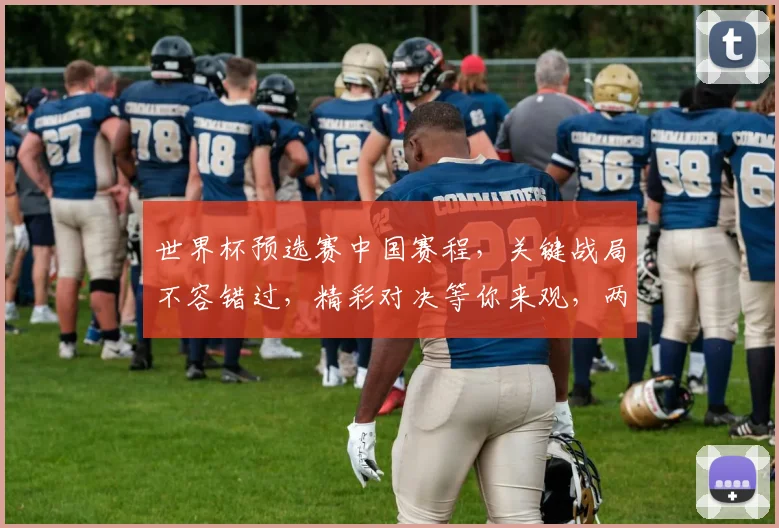 世界杯预选赛中国赛程，关键战局不容错过，精彩对决等你来观，两场焦点赛事值得关注